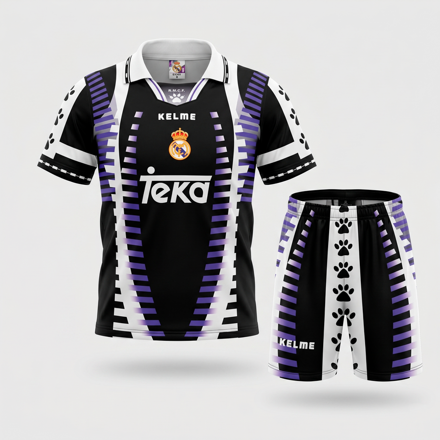 Real Madrid Away 1997/1998 Kids Kit (Feels Like New) - Size 18