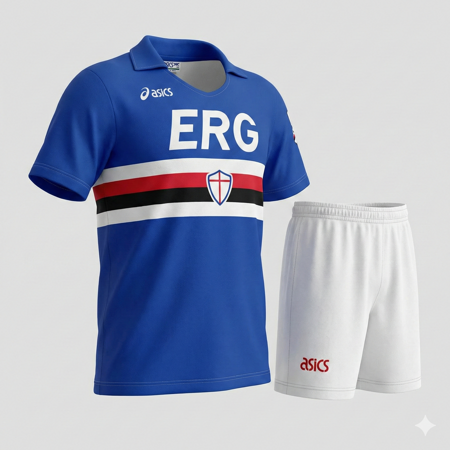 Sampdoria Home 1990/1991 Kids Kit (Feels Like New) - Size 20