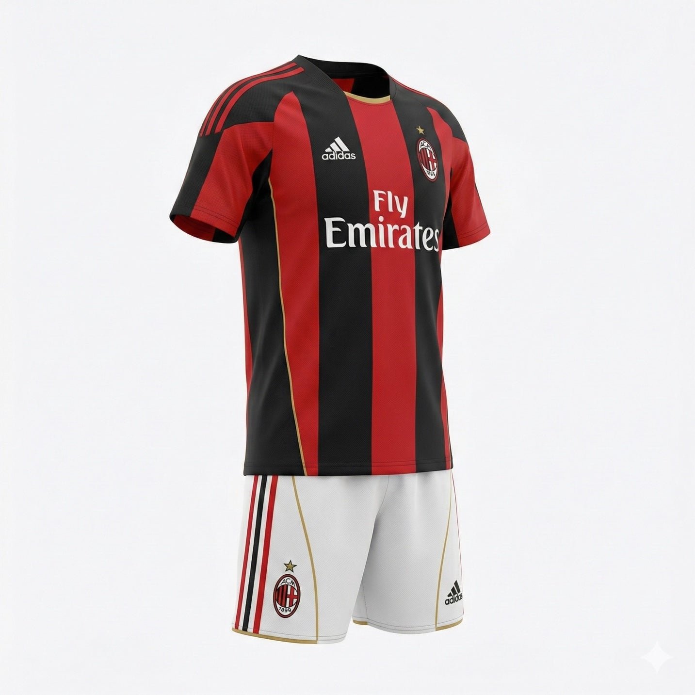AC Milan Home 2010/2011 Kids Kit (New) - Size 26