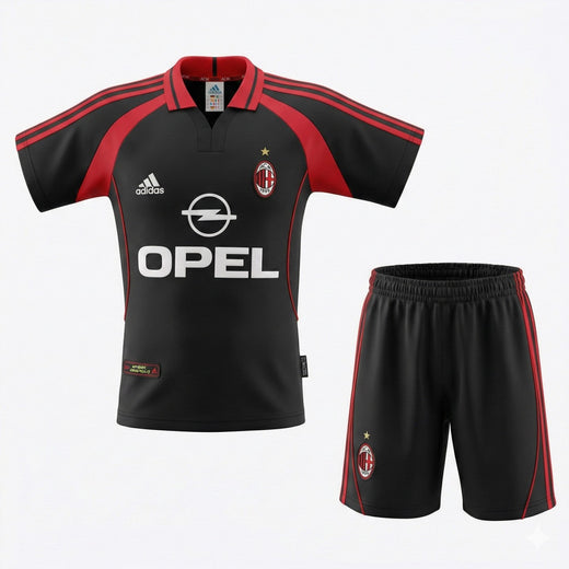 AC Milan Away 2000/2001 Kids Kit (Feels Like New) - Size 20