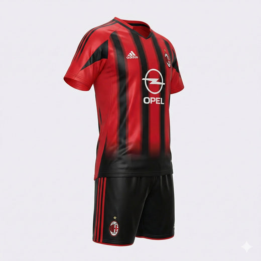 AC Milan Home 2004/2005 Kids Kit (Feels Like New) - Size 22