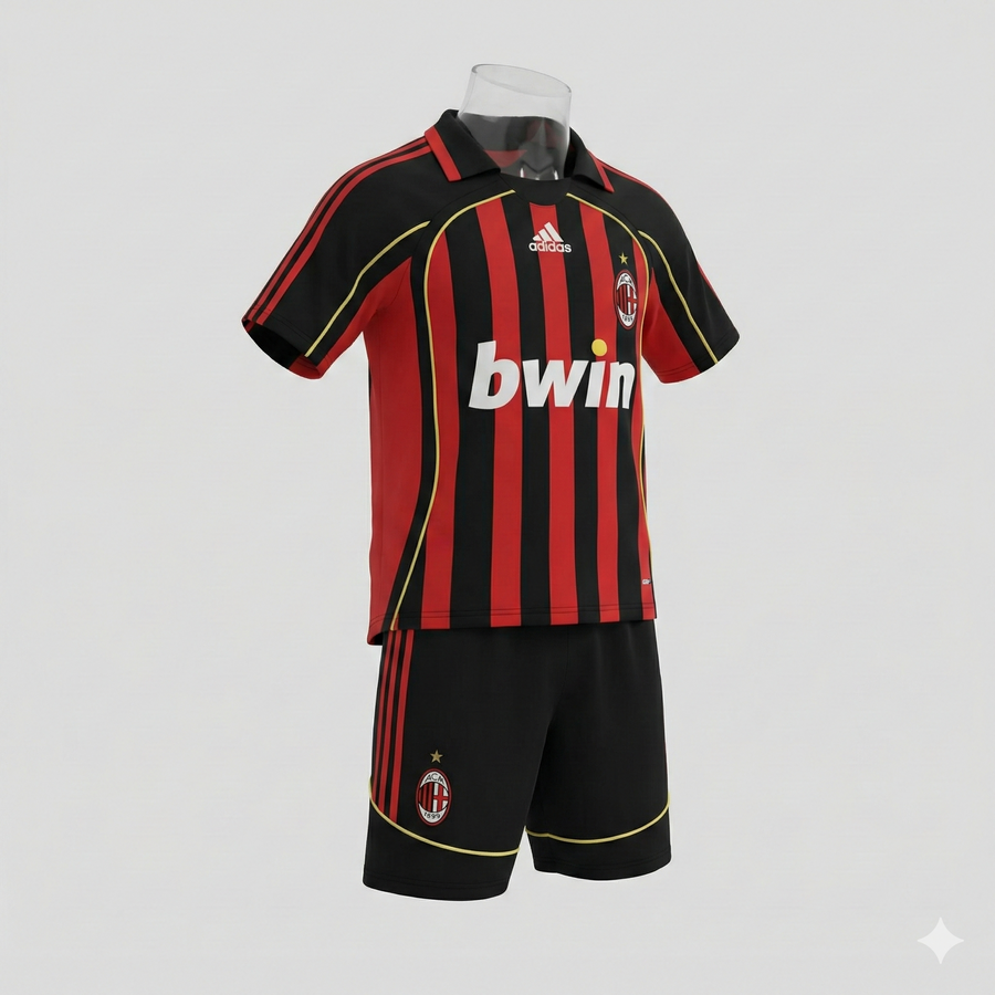 AC Milan Home 2006/2007 Kids Kit (New) - Size 26