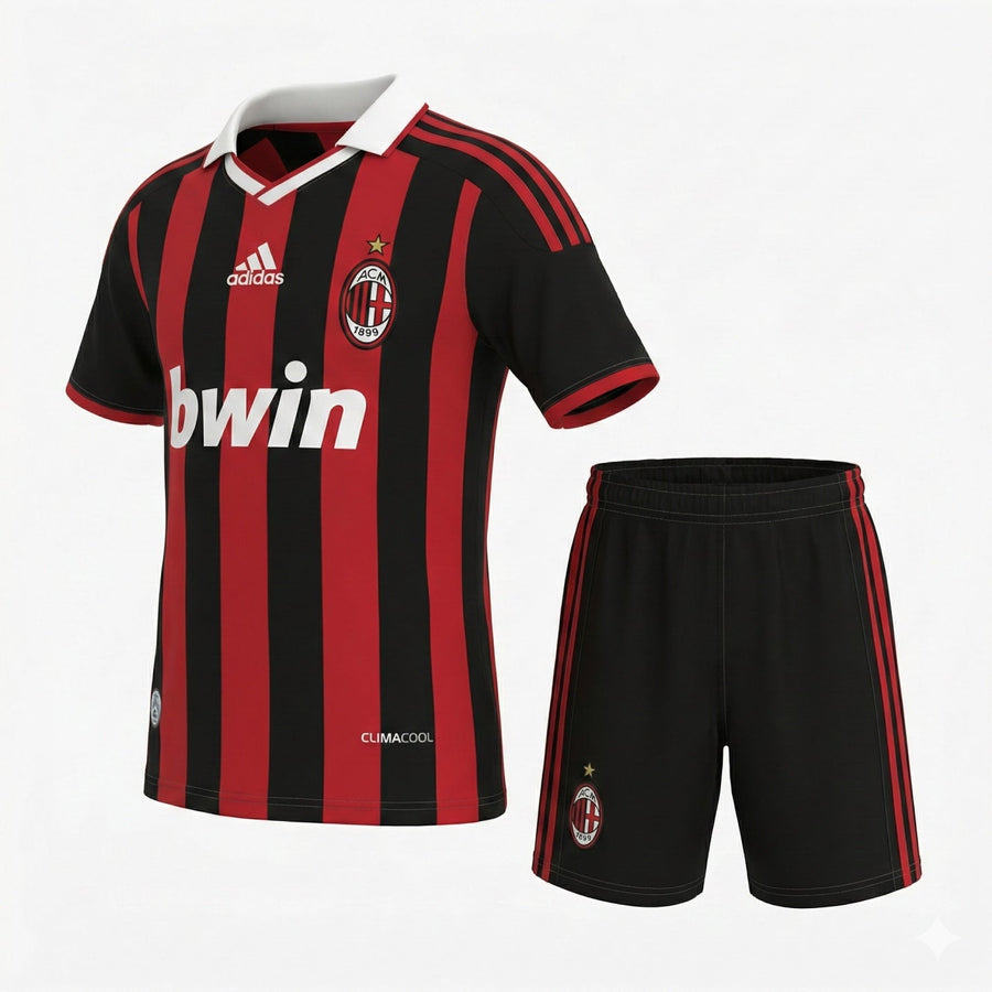 AC Milan Home 2009/2010 Kids Kit (New) - Size 18