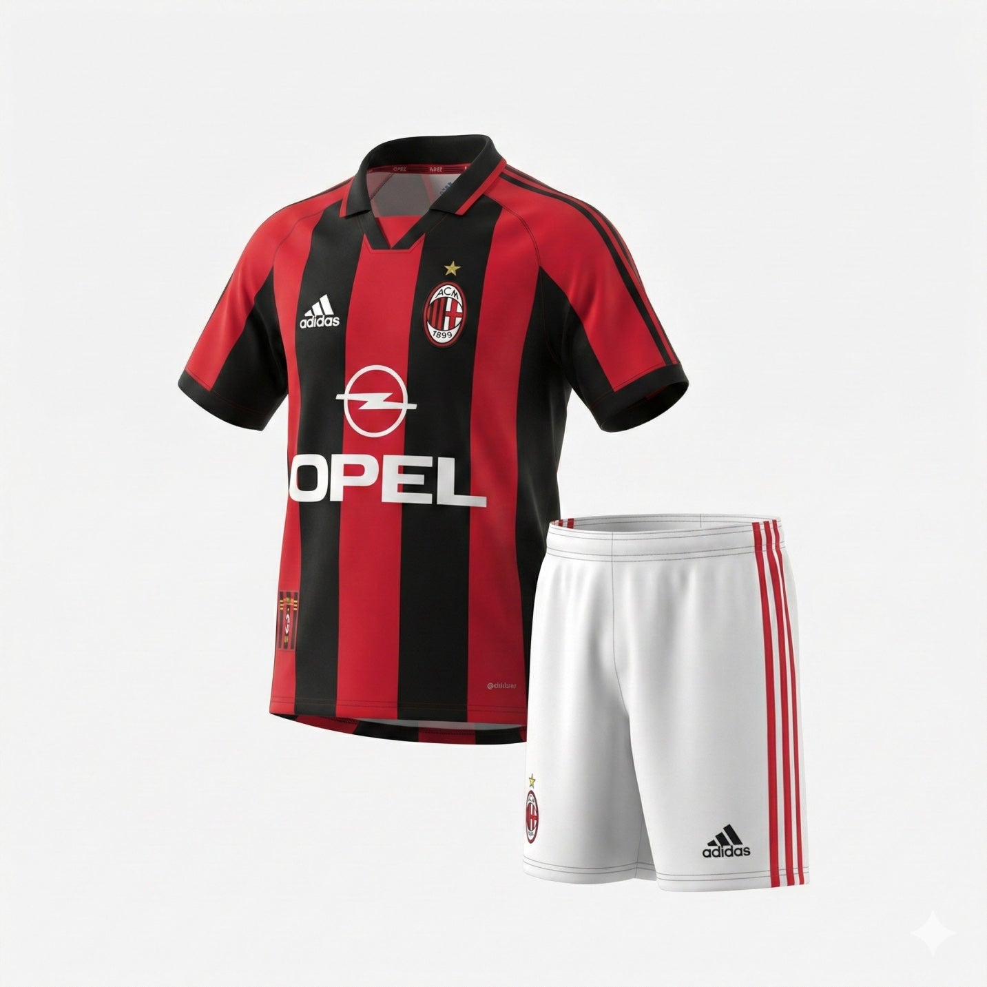 AC Milan Home 1998/1999 Kids Kit (Feels Like New) - Size 18