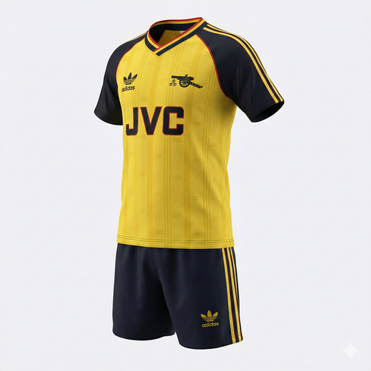 Arsenal Away 1988/1989 Kids Kit (Very Good Condition) - Size 26