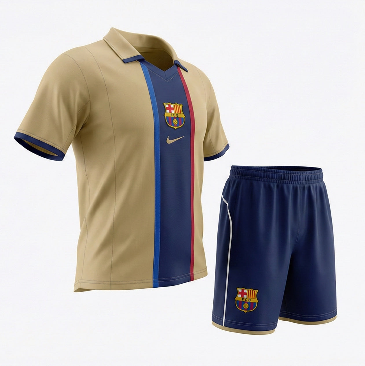Barcelona Away 2001/2002 Kids Kit (Feels Like New) - Size 18