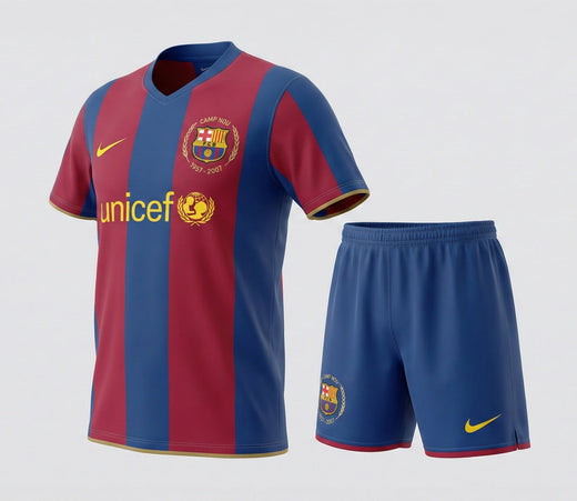 Barcelona Home 2007/2008 Kids Kit (New) - Size 22