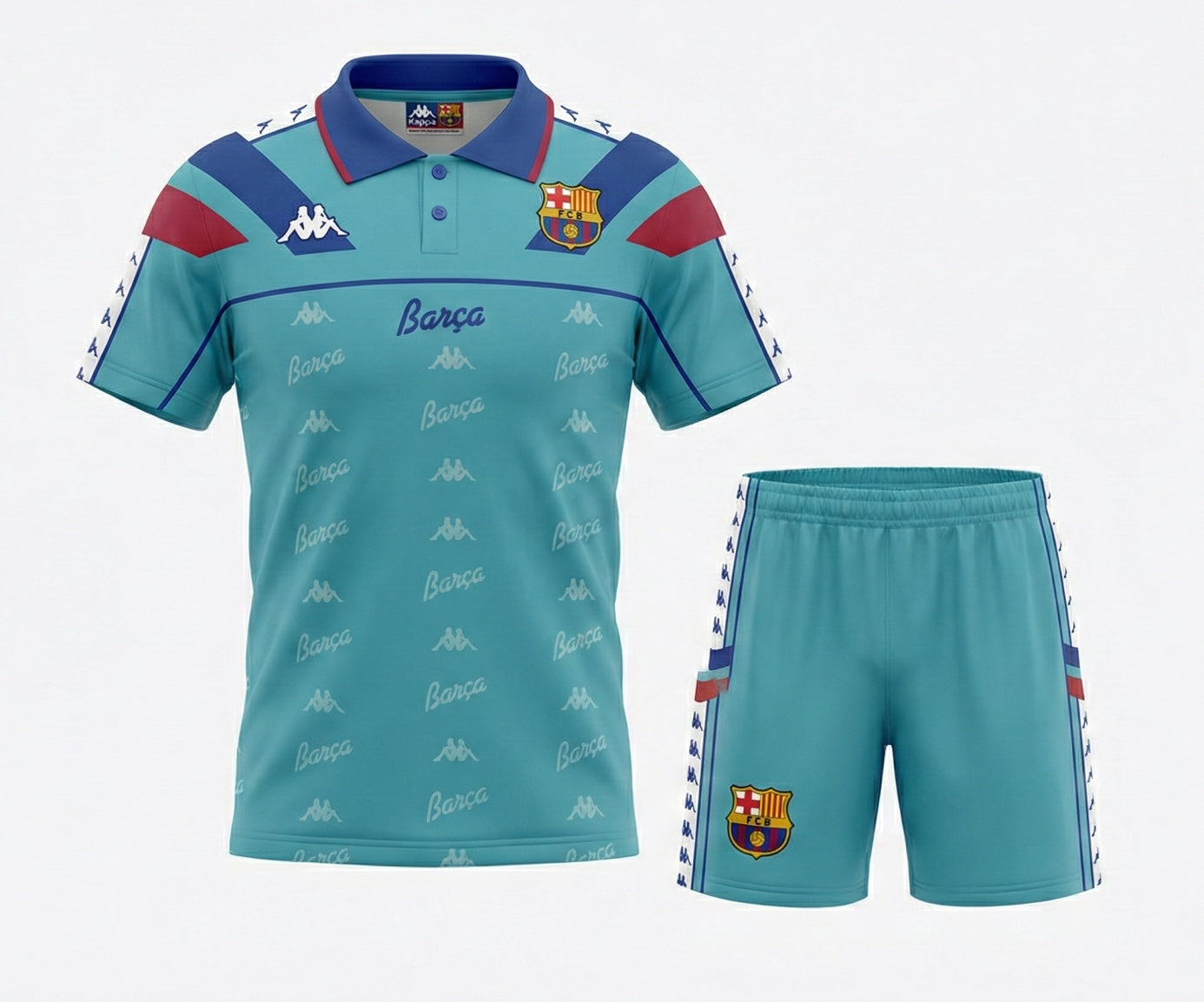 Barcelona Away 1992/1995 Kids Kit (Feels Like New) - Size 20