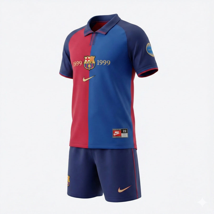 Barcelona Home 1999/2000 Kids Kit (Feels Like New) - Size 26
