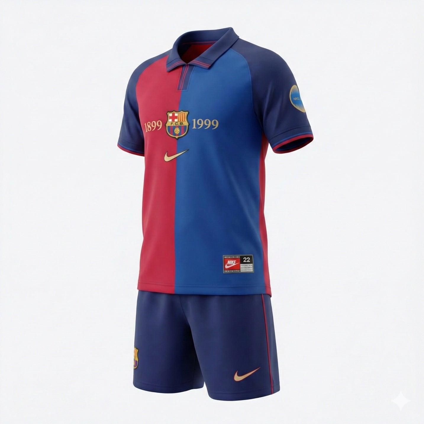 Barcelona Home 1999/2000 Kids Kit (Feels Like New) - Size 16