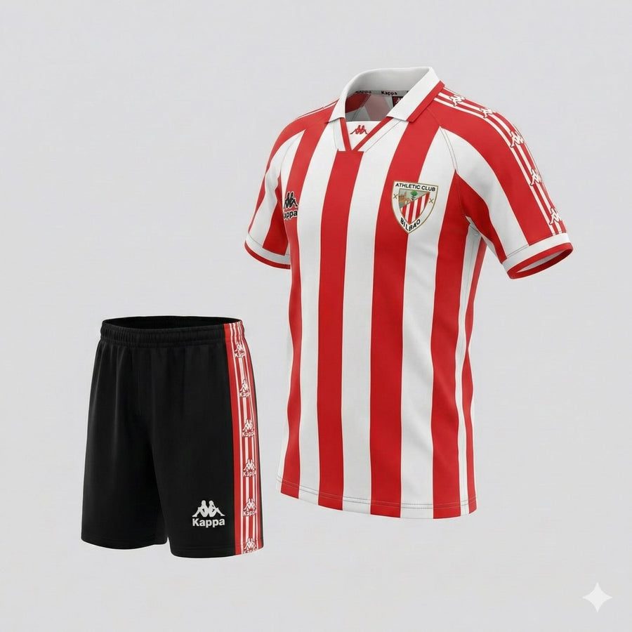 Athletic Bilbao Home 1995/1997 Kids Kit (Feels Like New) - Size 26