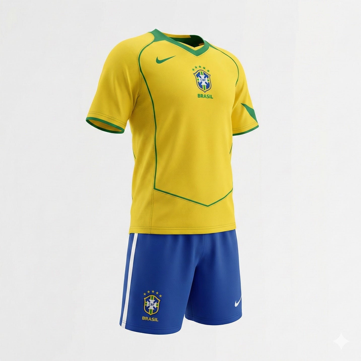 Brazil Home 2004 Kids Kit (Feels Like New) - Size 26