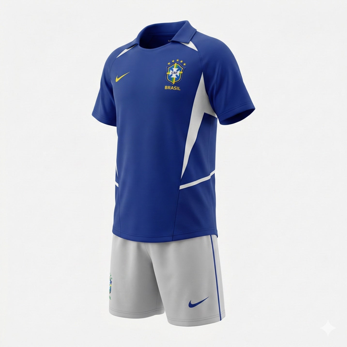 Brazil Away 2002 Kids Kit (Feels Like New) - Size 22