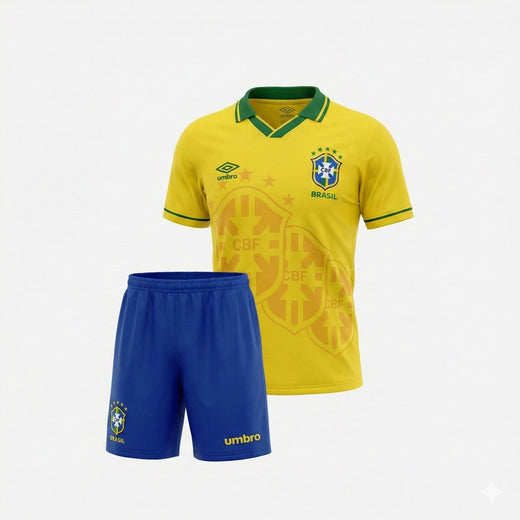 Brazil Home 1994 Kids Kit (Feels Like New) - Size 26