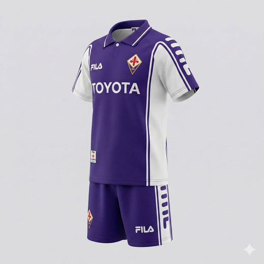 Fiorentina Home 1999/2000 Kids Kit (Feels Like New) - Size 28