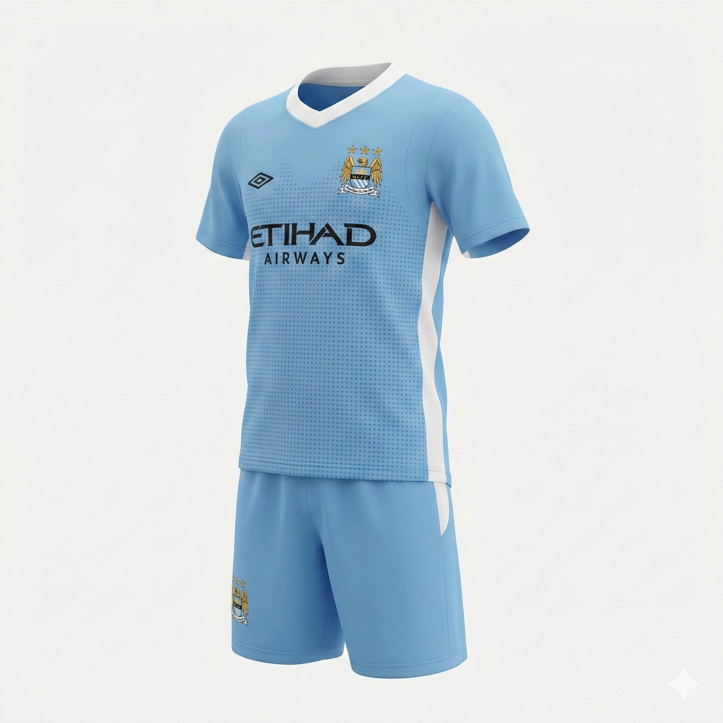 Manchester City Home 2011/2012 Kids Kit (New) - Size 26