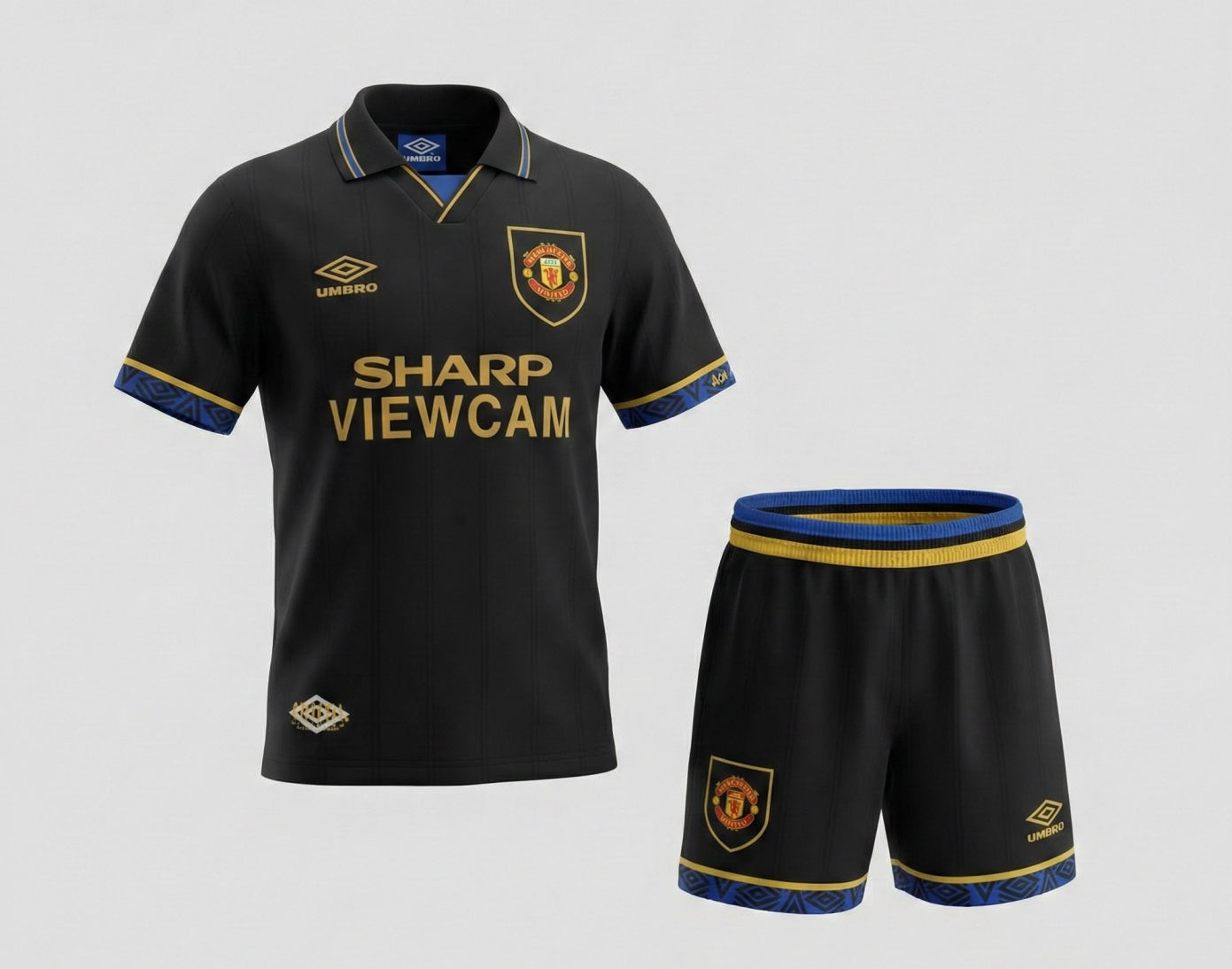 Manchester United Away 1993/1995 Kids Kit (Feels Like New) - Size 26