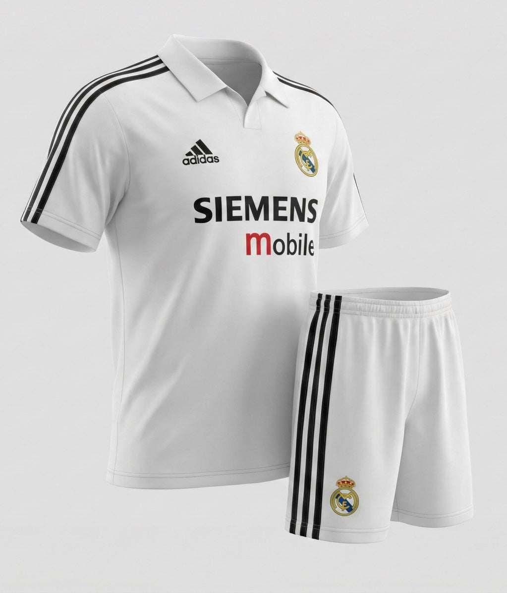 Real Madrid Home 2002/2003 Kids Kit (Feels Like New) - Size 26
