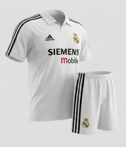 Real Madrid Home 2002/2003 Kids Kit (Feels Like New) - Size 24