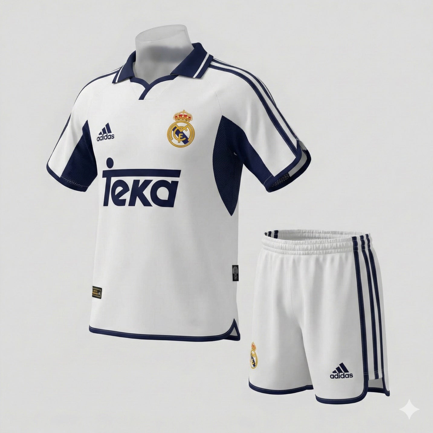 Real Madrid Home 2000/2001 Kids Kit (Feels Like New) - Size 26