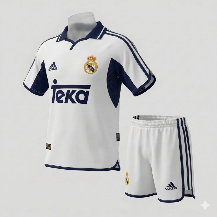 Real Madrid Home 2000/2001 Kids Kit (Feels Like New) - Size 28