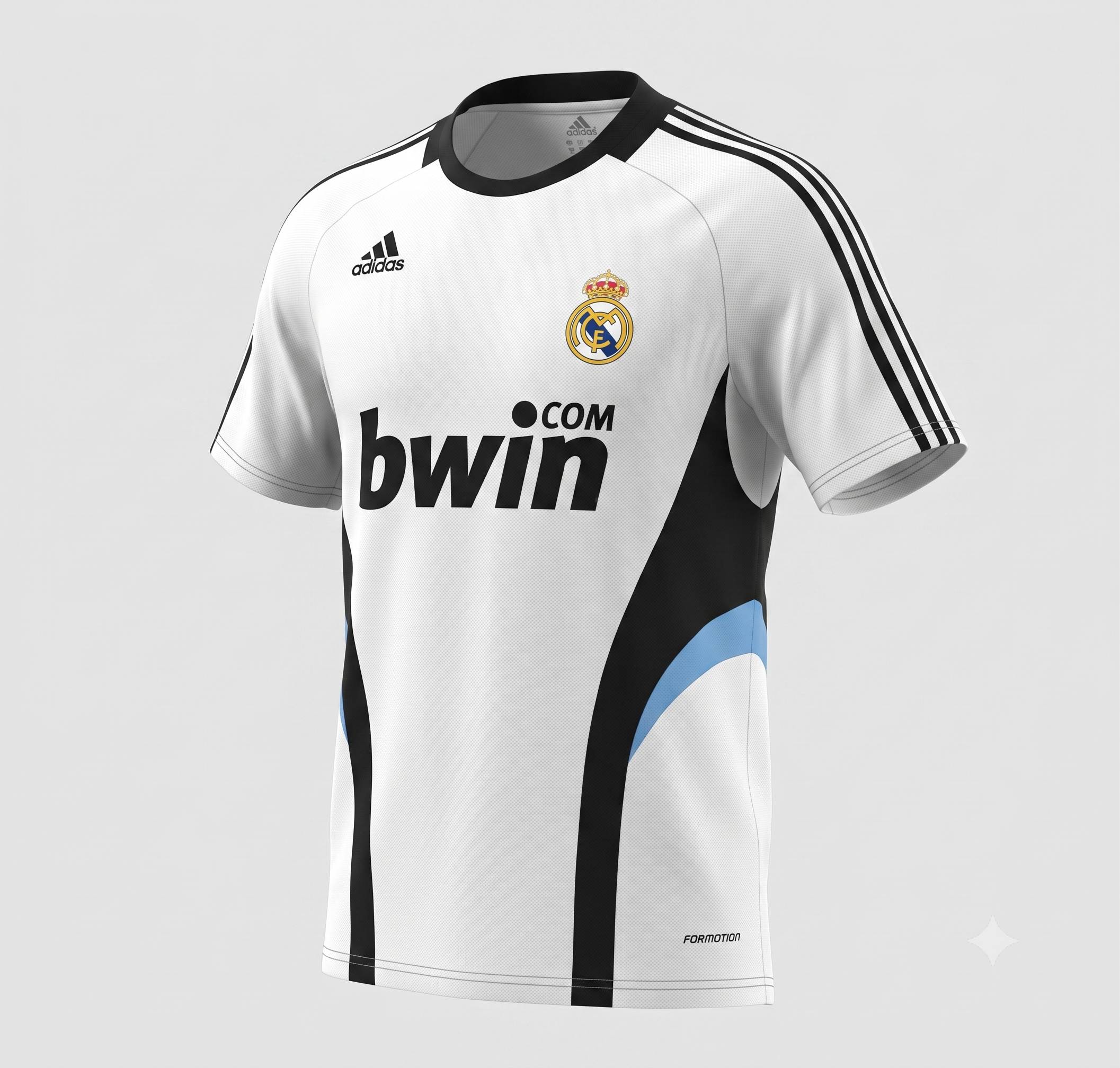 Real Madrid White Blue Tracksuit 2008/09 - Size XL