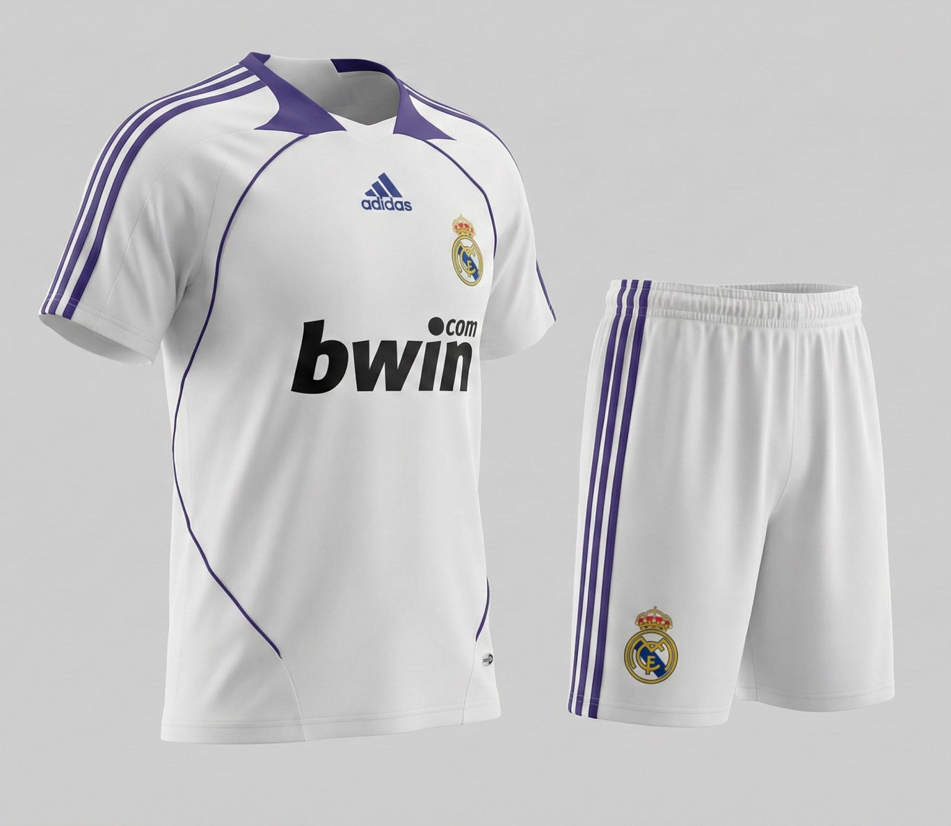 Real Madrid Home 2007/2008 Kids Kit (New) - Size 22