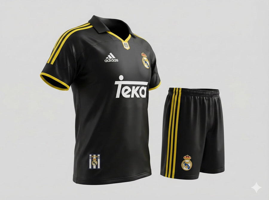 Real Madrid Away 1999/2000 Kids Kit (Feels Like New) - Size 24